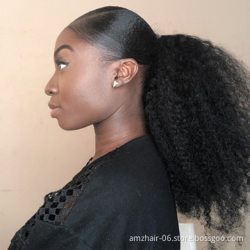 Wholesale Raw Brazilian Virgin Natural Human Hair  Yaki Curly Straight Full Hd Lace Frontal Wig For Black Women Lace Front Wig